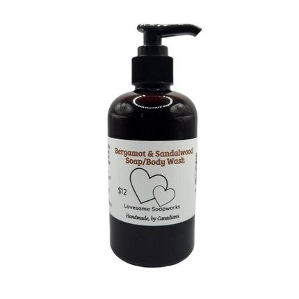 Bergamot & Sandalwood liquid soap/Body Wash