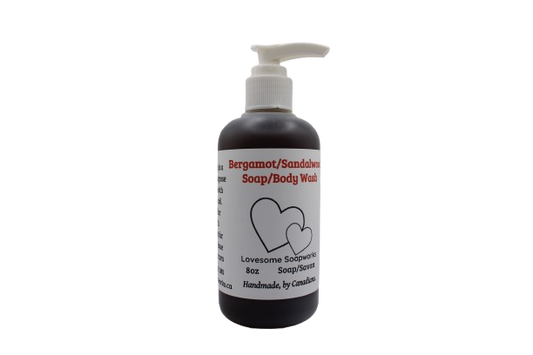 Bergamot & Sandalwood liquid soap/Body Wash